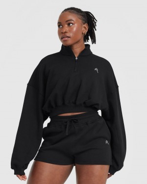 Oner Active All Day Lette Crop 1/4 Zip Sweatshirts Sort | 145-EMXNSH