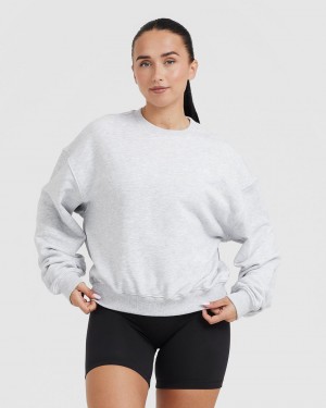 Oner Active All Day Lette Oversized Sweatshirts Lysegrå | 420-OQXSLF