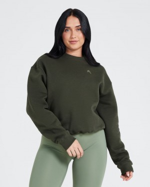 Oner Active All Day Oversized Sweatshirts Khaki | 038-AWEJOY