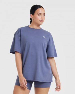 Oner Active Classic Oversized Lette T Shirts Blå | 356-YARVXM