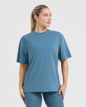 Oner Active Classic Oversized Lette T Shirts Blå | 948-MNXUSA