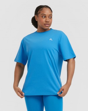 Oner Active Classic Oversized Lette T Shirts Blå | 968-CNEQOU