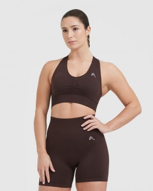 Oner Active Classic Seamless 2.0 V-Neck Bralette Sports Bras Mørkegrå | 275-HYIFWE