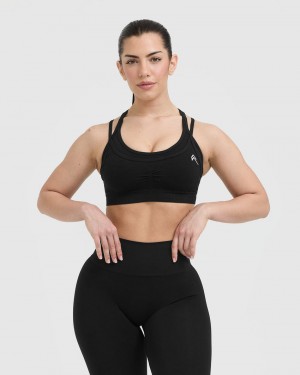 Oner Active Effortless Seamless Layered Sports Bras Sort | 498-CXHKSY