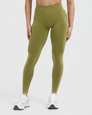 Oner Active Effortless Seamless Leggings Olivengrøn Grøn | 357-HJTOVX