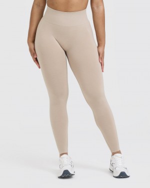 Oner Active Effortless Seamless Leggings Lysebrune | 739-PHZWTF