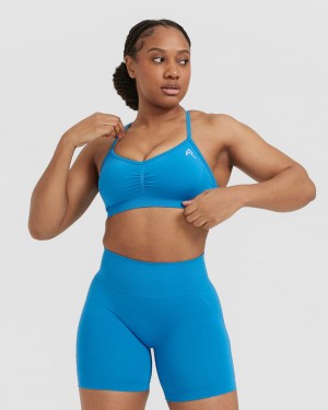 Oner Active Effortless Strappy Bralette Sports Bras Blå | 064-YAPXIK