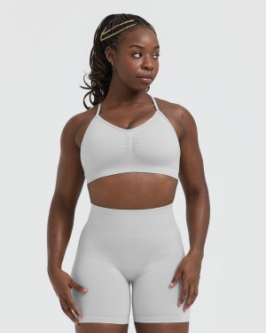 Oner Active Effortless Strappy Bralette Sports Bras Lysegrå | 193-OFIAXT