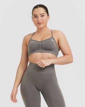 Oner Active Effortless Strappy Bralette Sports Bras Grå | 671-VFKNQM