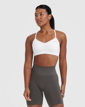 Oner Active Effortless Strappy Bralette Sports Bras Hvide | 590-WRYAMB