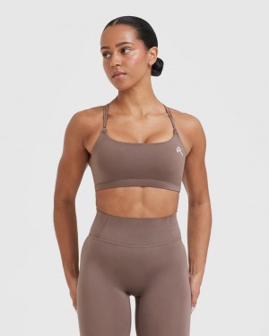 Oner Active Everyday Cross Over Bralette Sports Bras Brune | 623-PXZCYA