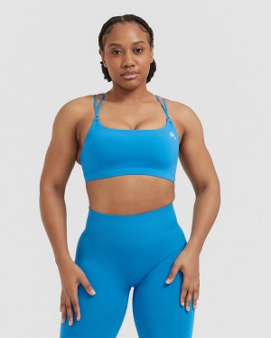 Oner Active Everyday Cross Over Bralette Sports Bras Blå | 702-WJAIEY