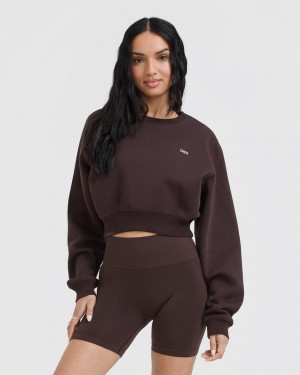 Oner Active Foundations Crop Sweatshirts Lilla Brune | 347-QBOLWG