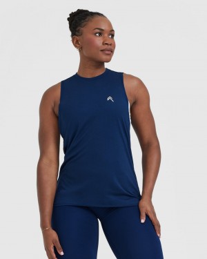 Oner Active Go To Muscle T Shirts Blå | 256-TZRDMU