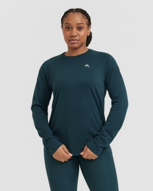 Oner Active Go To Seamless Loose Long Sleeve T Shirts Blå | 213-QWLGKU