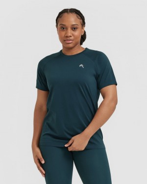 Oner Active Go To Seamless Loose T Shirts Blå | 604-AYZNEX