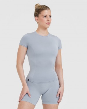 Oner Active Mellow Soft Kort Sleeve T Shirts Grå | 076-GNZQDF