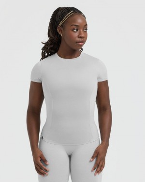 Oner Active Mellow Soft Kort Sleeve T Shirts Lysegrå | 932-STWEOZ