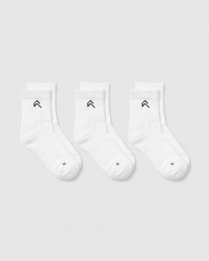 Oner Active Mid Crew 3 Pack Accessories Hvide | 453-PEJVBX