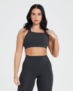 Oner Active Timeless Brede Páskové Sports Bras Sort | 310-XYRIHO