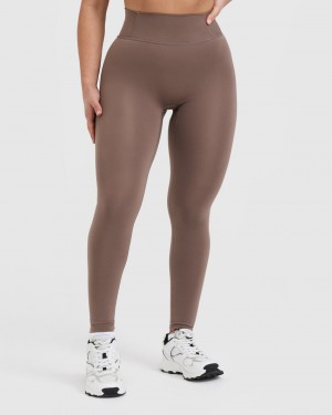 Oner Active Timeless High Waisted Leggings Brune | 896-DUKGRN