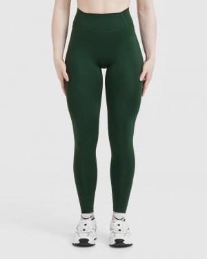 Oner Active Timeless High Waisted Leggings Dyb Grøn | 694-AKXFHL