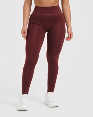 Oner Active Timeless High Waisted Leggings Bordeaux | 827-KOZLDR