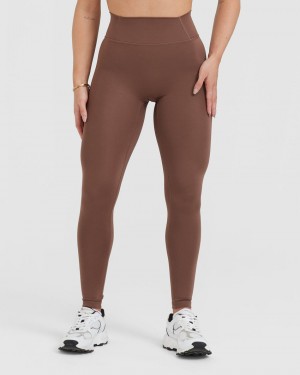 Oner Active Timeless High Waisted Leggings Brune | 728-IPQTDH