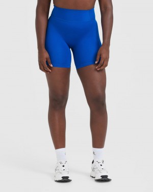 Oner Active Timeless High Waisted Shorts Dyb Blå | 692-STMDFR