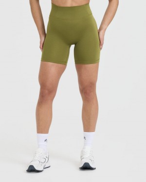 Oner Active Timeless High Waisted Shorts Olivengrøn Grøn | 421-YKJFAU