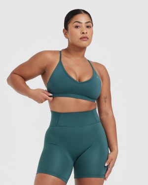 Oner Active Timeless Strappy Bralette Sports Bras Blå Turkis | 480-BRNEKZ