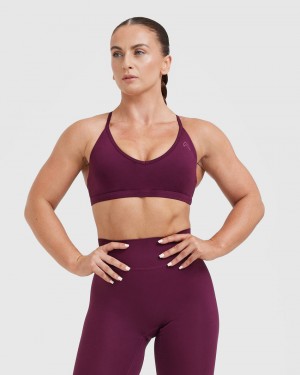 Oner Active Timeless Strappy Bralette Sports Bras Bordeaux | 802-QFAXRG