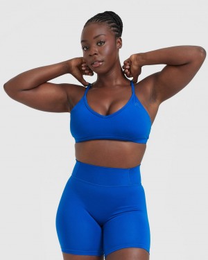 Oner Active Timeless Strappy Bralette Sports Bras Dyb Blå | 920-TKAGHX