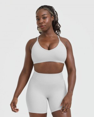 Oner Active Timeless Strappy Bralette Sports Bras Lysegrå | 609-JRZTME