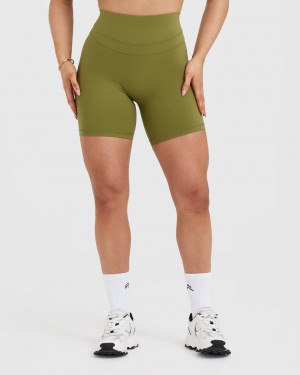 Oner Active Unified High Waisted Shorts Olivengrøn Grøn | 821-MAEYSK