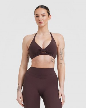 Oner Active Unified Twist Sports Bras Lilla Brune | 542-JBMGDQ