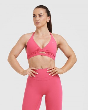 Oner Active Unified Twist Sports Bras Lyserød | 642-QLJMTD