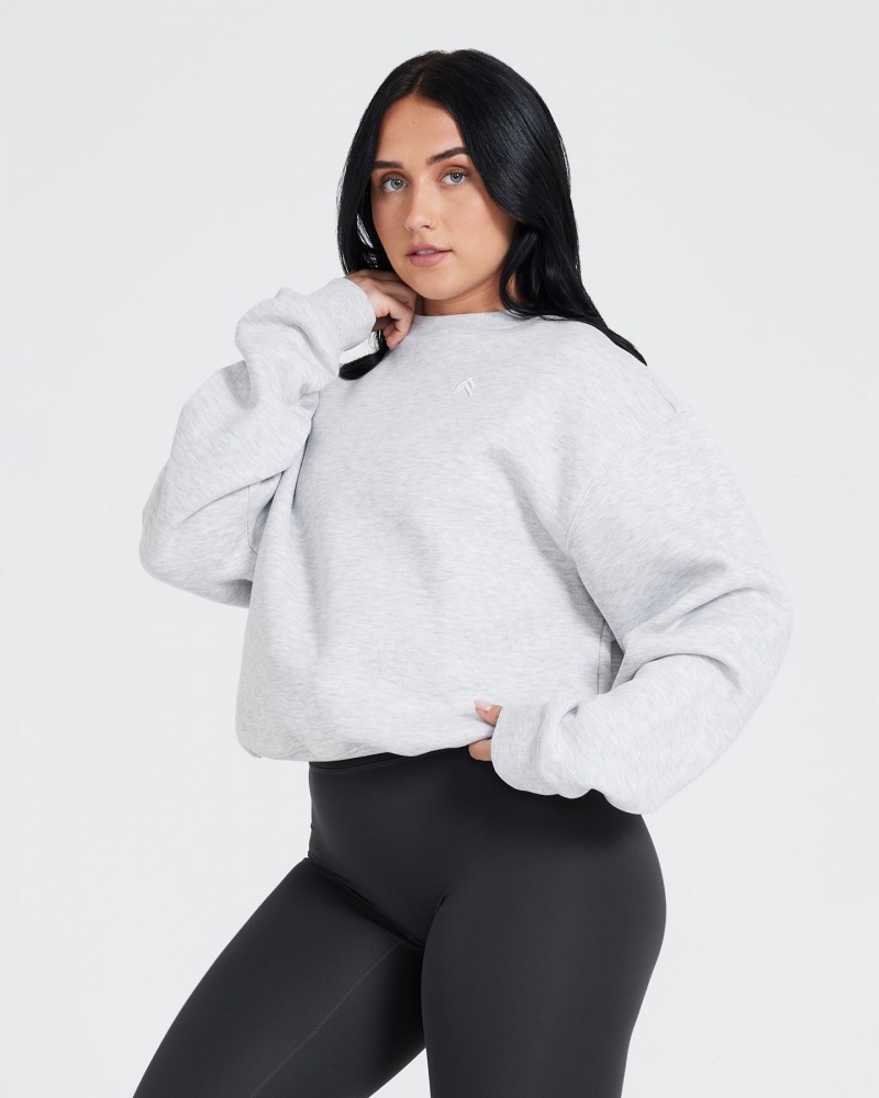 Oner Active All Day Oversized Sweatshirts Lysegrå | 910-VYRFJA