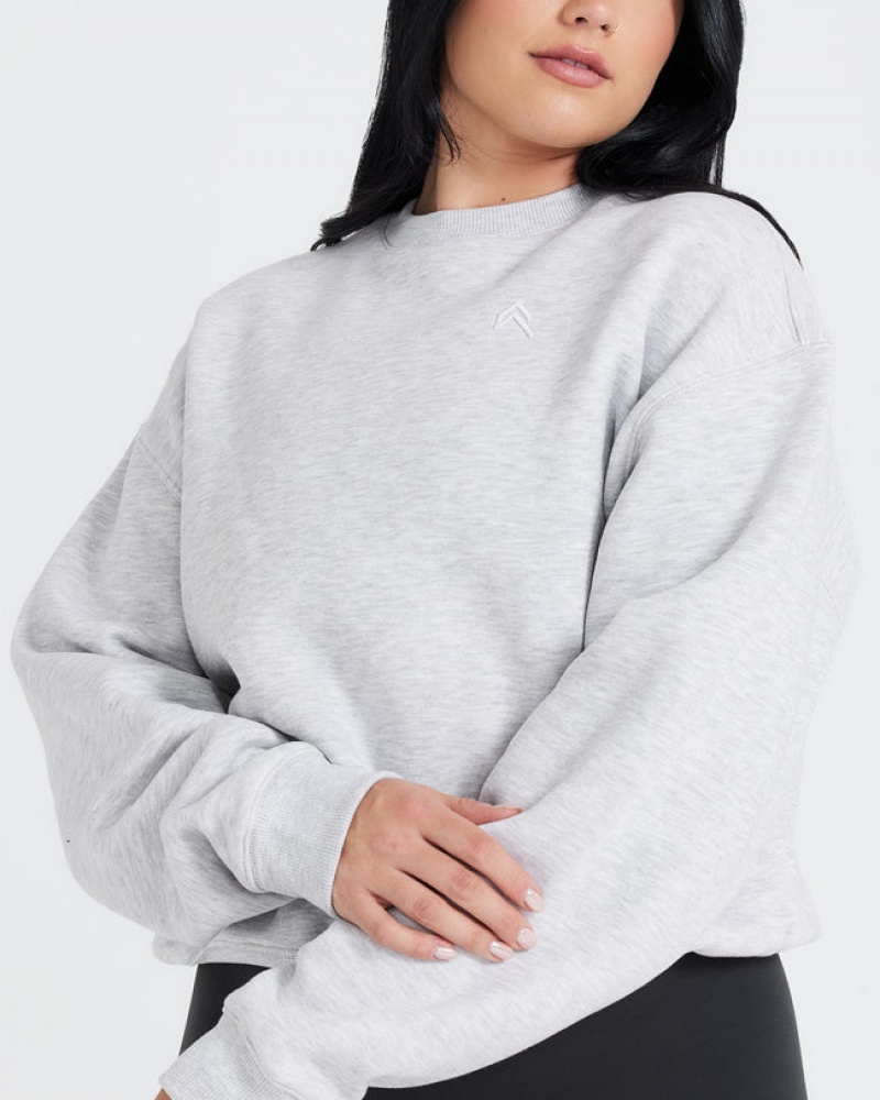 Oner Active All Day Oversized Sweatshirts Lysegrå | 910-VYRFJA