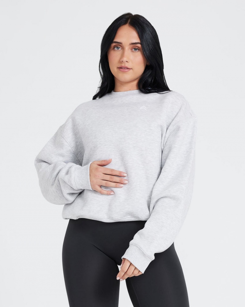 Oner Active All Day Oversized Sweatshirts Lysegrå | 910-VYRFJA