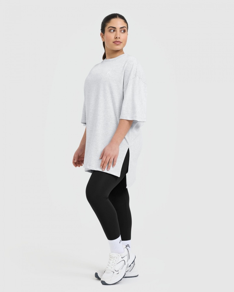 Oner Active Classic Longline T Shirts Lysegrå | 796-HFBRIM