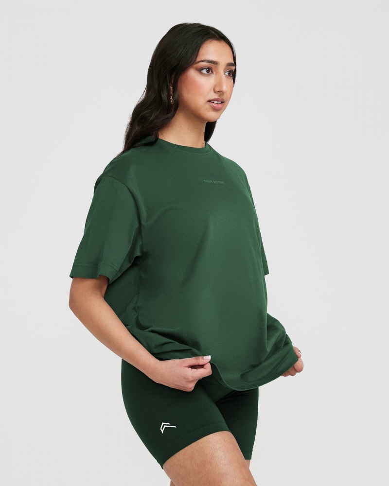 Oner Active Classic Mirror Grafisk Oversized T Shirts Grøn | 549-LVUQZF