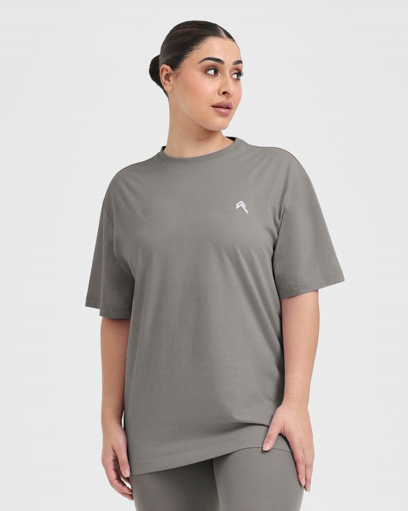 Oner Active Classic Oversized Lette T Shirts Grå | 741-LNMHYG