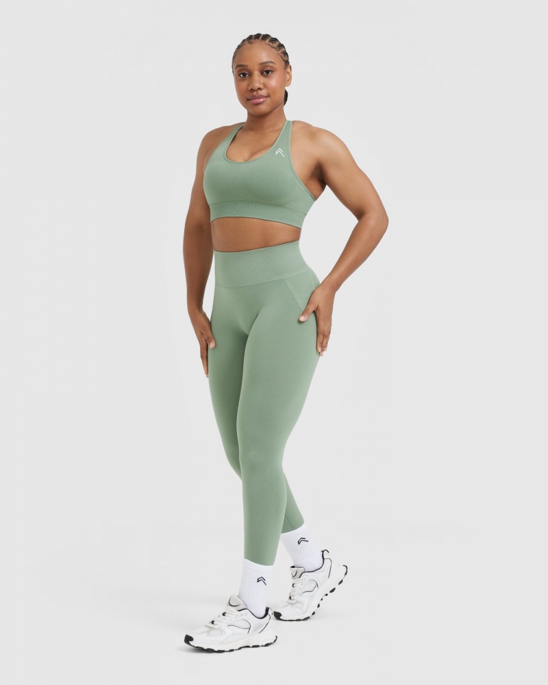 Oner Active Classic Seamless 2.0 Bralette Sports Bras Olivengrøn | 965-MWRLNT