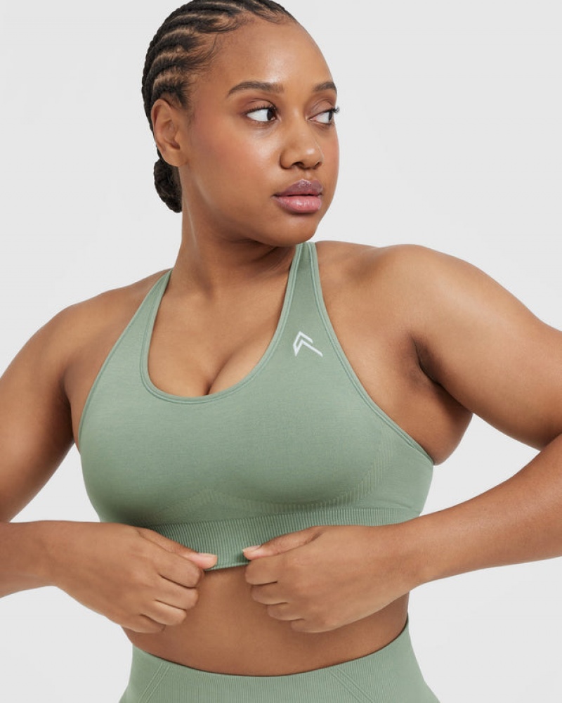 Oner Active Classic Seamless 2.0 Bralette Sports Bras Olivengrøn | 965-MWRLNT