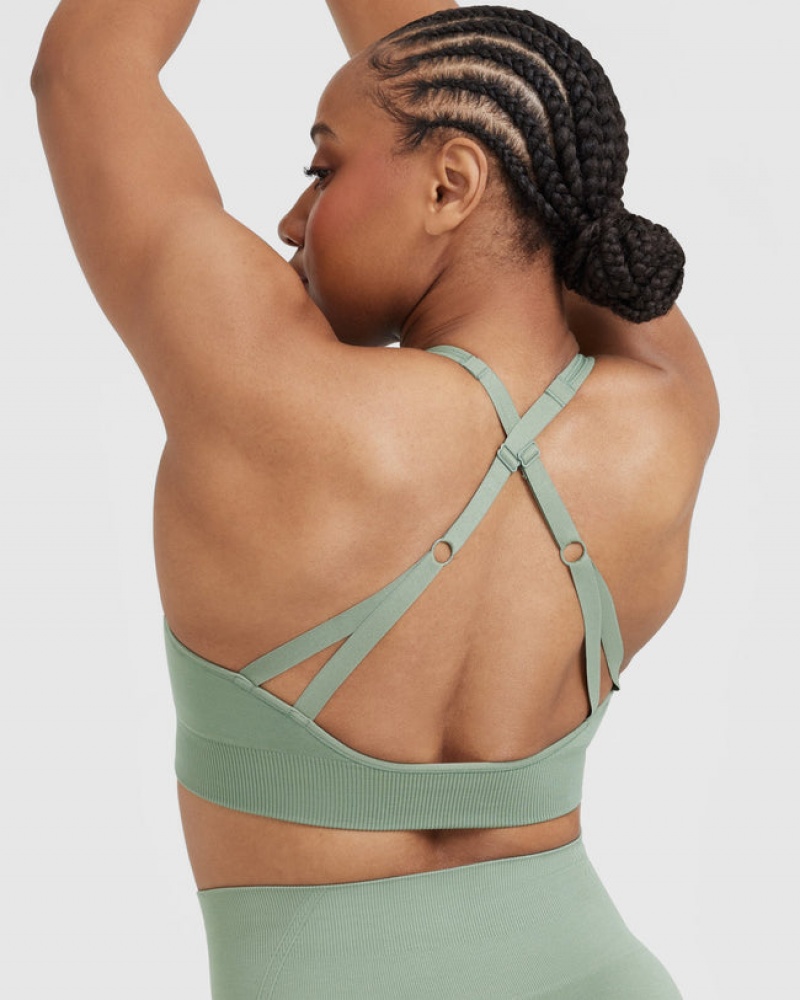 Oner Active Classic Seamless 2.0 Bralette Sports Bras Olivengrøn | 965-MWRLNT