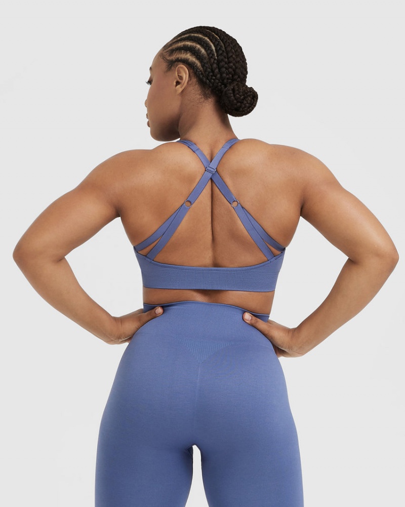 Oner Active Classic Seamless 2.0 Bralette Sports Bras Blå | 083-BESTGW