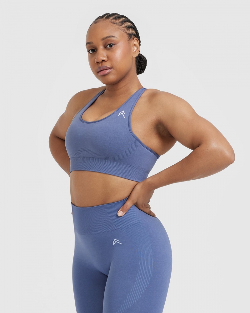 Oner Active Classic Seamless 2.0 Bralette Sports Bras Blå | 083-BESTGW