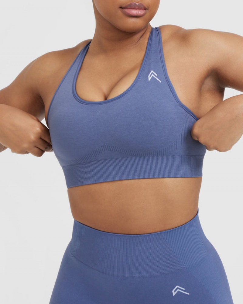 Oner Active Classic Seamless 2.0 Bralette Sports Bras Blå | 083-BESTGW