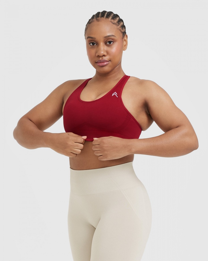 Oner Active Classic Seamless 2.0 Bralette Sports Bras Rød Bordeaux | 597-SUATZE